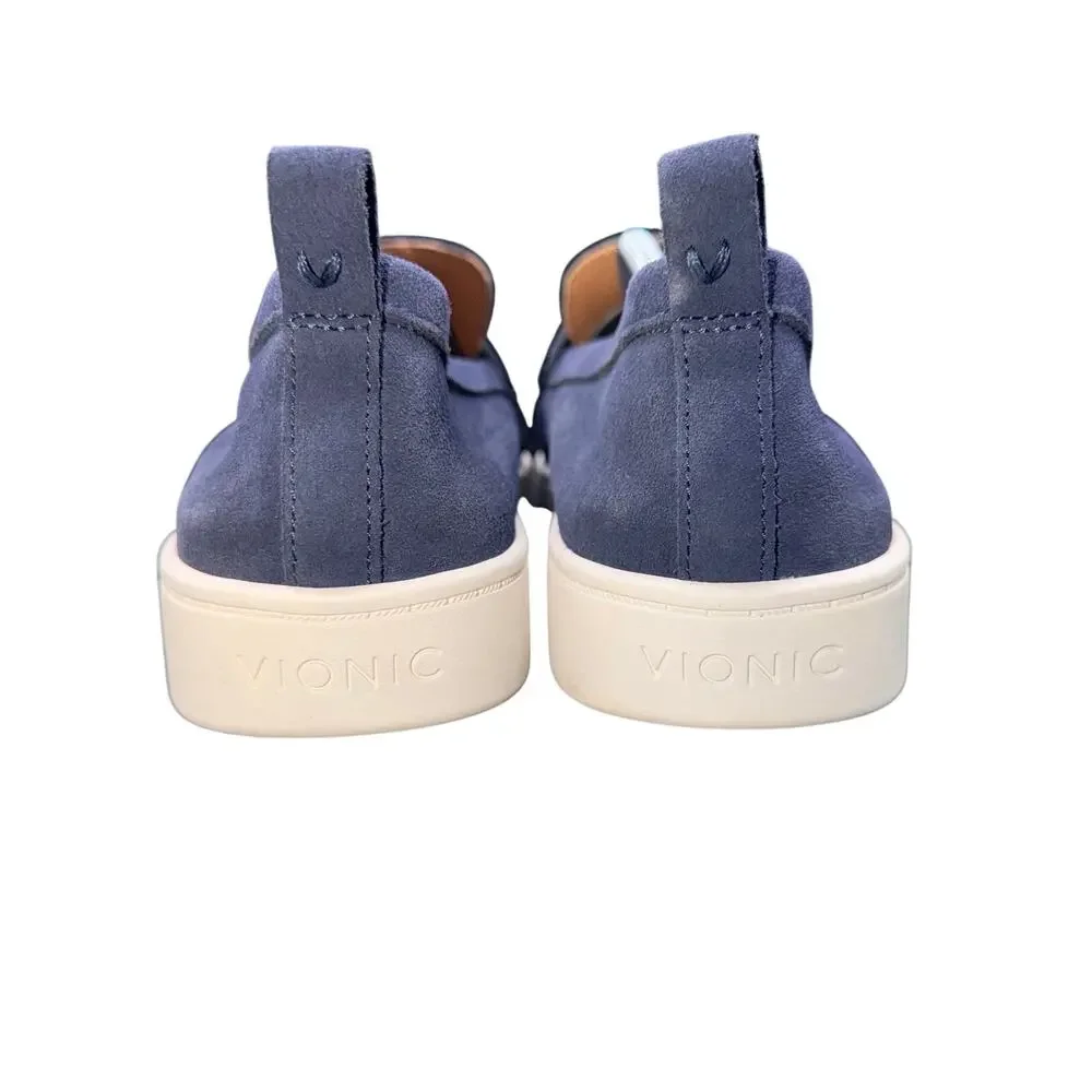 Vionic Chantel Navy Suede Penny Loafer Sneakers Women’s Size 10